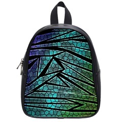 Abstract Background Rainbow Metal School Bag (Small)