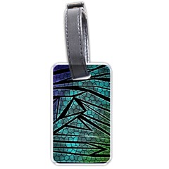 Abstract Background Rainbow Metal Luggage Tags (One Side) 