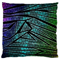 Abstract Background Rainbow Metal Standard Flano Cushion Case (One Side)