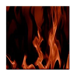 Smoke Flame Abstract Orange Red Tile Coasters by Wegoenart