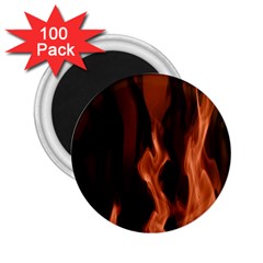 Smoke Flame Abstract Orange Red 2 25  Magnets (100 Pack)  by Wegoenart