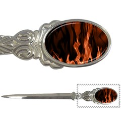 Smoke Flame Abstract Orange Red Letter Opener by Wegoenart