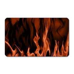 Smoke Flame Abstract Orange Red Magnet (rectangular) by Wegoenart