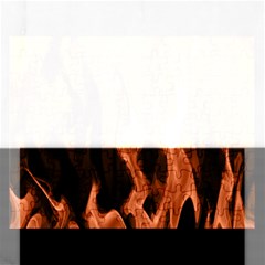 Smoke Flame Abstract Orange Red Rectangular Jigsaw Puzzl by Wegoenart