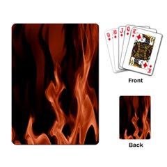 Smoke Flame Abstract Orange Red Playing Cards Single Design by Wegoenart