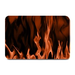 Smoke Flame Abstract Orange Red Plate Mats by Wegoenart