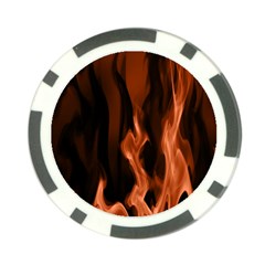 Smoke Flame Abstract Orange Red Poker Chip Card Guard (10 Pack) by Wegoenart