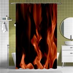 Smoke Flame Abstract Orange Red Shower Curtain 48  x 72  (Small)  Curtain(48  X 72 ) - 42.18 x64.8  Curtain(48  X 72 )