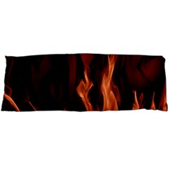 Smoke Flame Abstract Orange Red Body Pillow Case (dakimakura) by Wegoenart