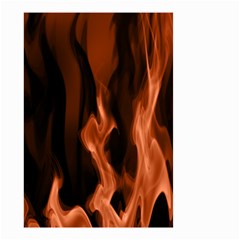 Smoke Flame Abstract Orange Red Small Garden Flag (two Sides) by Wegoenart