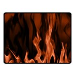 Smoke Flame Abstract Orange Red Double Sided Fleece Blanket (Small)  45 x34  Blanket Back