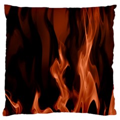 Smoke Flame Abstract Orange Red Standard Flano Cushion Case (one Side) by Wegoenart