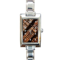 Books Bookshelf Classic Collection Rectangle Italian Charm Watch by Wegoenart