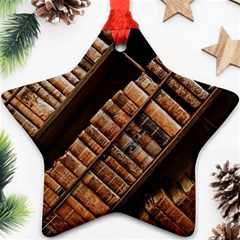 Books Bookshelf Classic Collection Star Ornament (two Sides) by Wegoenart