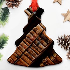 Books Bookshelf Classic Collection Christmas Tree Ornament (two Sides) by Wegoenart