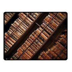 Books Bookshelf Classic Collection Double Sided Fleece Blanket (small)  by Wegoenart