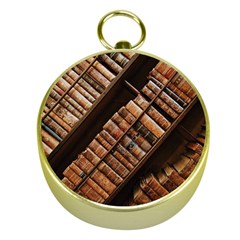 Books Bookshelf Classic Collection Gold Compasses by Wegoenart