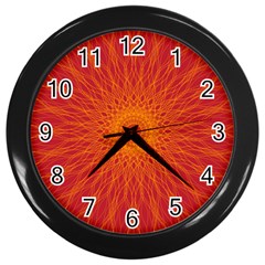 Background Rays Sun Wall Clock (black) by Wegoenart