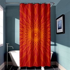 Background Rays Sun Shower Curtain 36  X 72  (stall)  by Wegoenart