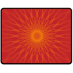 Background Rays Sun Double Sided Fleece Blanket (medium)  by Wegoenart