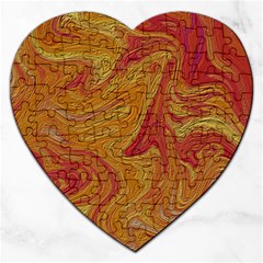 Texture Pattern Abstract Art Jigsaw Puzzle (heart) by Wegoenart