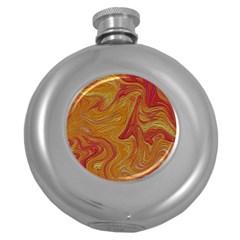 Texture Pattern Abstract Art Round Hip Flask (5 Oz) by Wegoenart