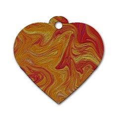 Texture Pattern Abstract Art Dog Tag Heart (one Side) by Wegoenart