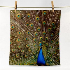 Peacock Plumage Bird Peafowl Face Towel by Wegoenart