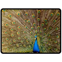 Peacock Plumage Bird Peafowl Fleece Blanket (large)  by Wegoenart