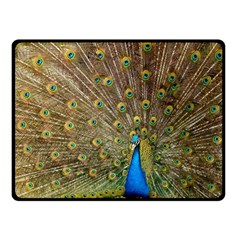 Peacock Plumage Bird Peafowl Double Sided Fleece Blanket (small)  by Wegoenart