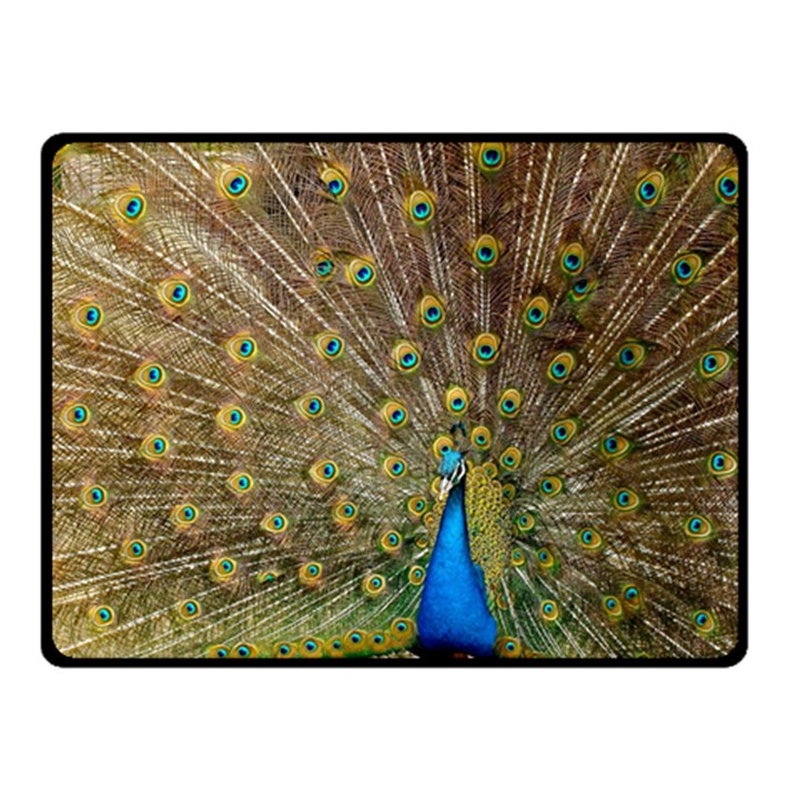 Peacock Plumage Bird Peafowl Double Sided Fleece Blanket (Small) 