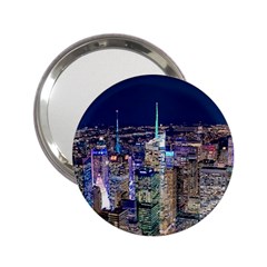 New York Manhattan Night Building 2 25  Handbag Mirrors by Wegoenart