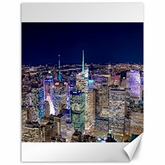 New York Manhattan Night Building Canvas 12  X 16  by Wegoenart