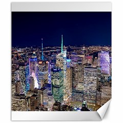 New York Manhattan Night Building Canvas 20  X 24  by Wegoenart