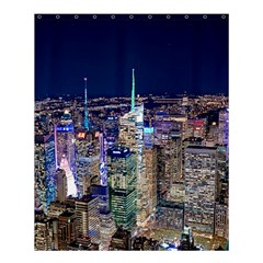 New York Manhattan Night Building Shower Curtain 60  X 72  (medium) 