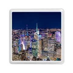 New York Manhattan Night Building Memory Card Reader (square)