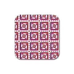 Background Abstract Square Rubber Square Coaster (4 Pack)  by Wegoenart