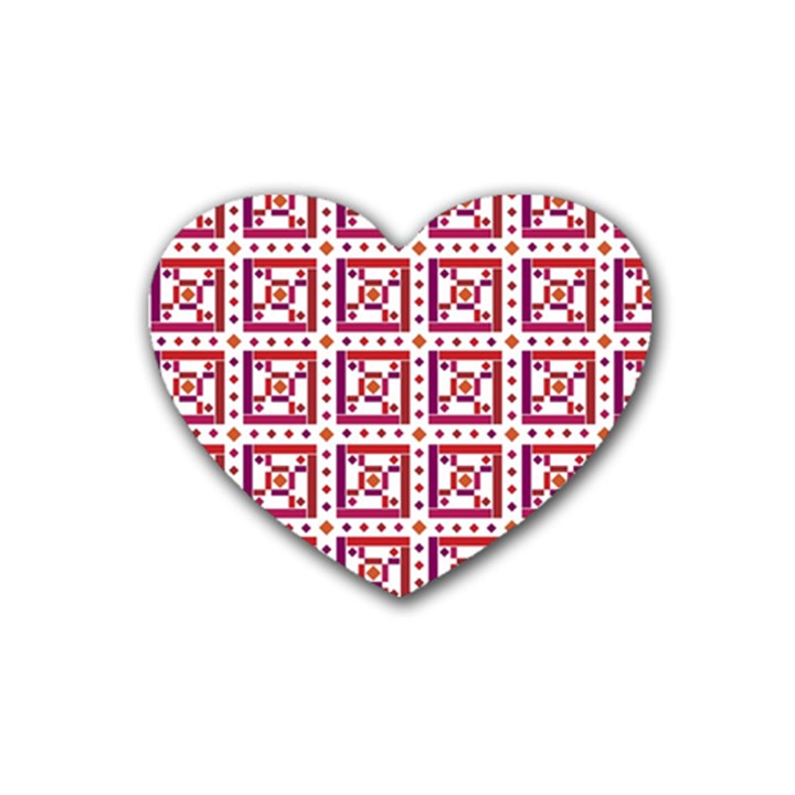 Background Abstract Square Rubber Coaster (Heart) 