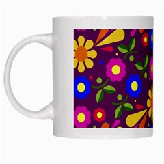 Pattern Illustration Background White Mugs by Wegoenart