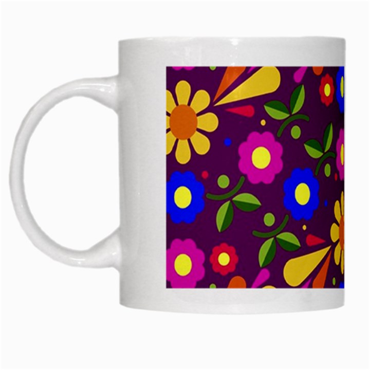 Pattern Illustration Background White Mugs