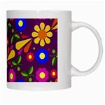 Pattern Illustration Background White Mugs Right