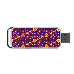 Pattern Illustration Background Portable Usb Flash (one Side) by Wegoenart