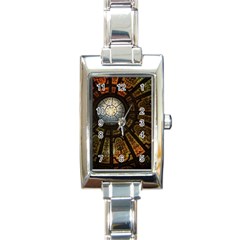 Art Ceiling Dome Pattern Rectangle Italian Charm Watch by Wegoenart