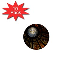 Art Ceiling Dome Pattern 1  Mini Buttons (10 Pack)  by Wegoenart