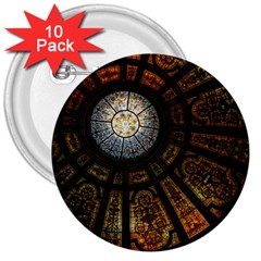 Art Ceiling Dome Pattern 3  Buttons (10 Pack)  by Wegoenart