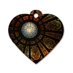 Art Ceiling Dome Pattern Dog Tag Heart (two Sides) by Wegoenart