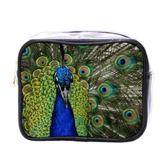 Peacock Close Up Plumage Bird Head Mini Toiletries Bag (one Side) by Wegoenart