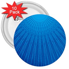 Blue Rays Background Image 3  Buttons (10 Pack)  by Wegoenart