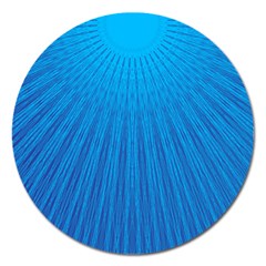 Blue Rays Background Image Magnet 5  (round) by Wegoenart