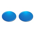 Blue Rays Background Image Cufflinks (Oval) Front(Pair)